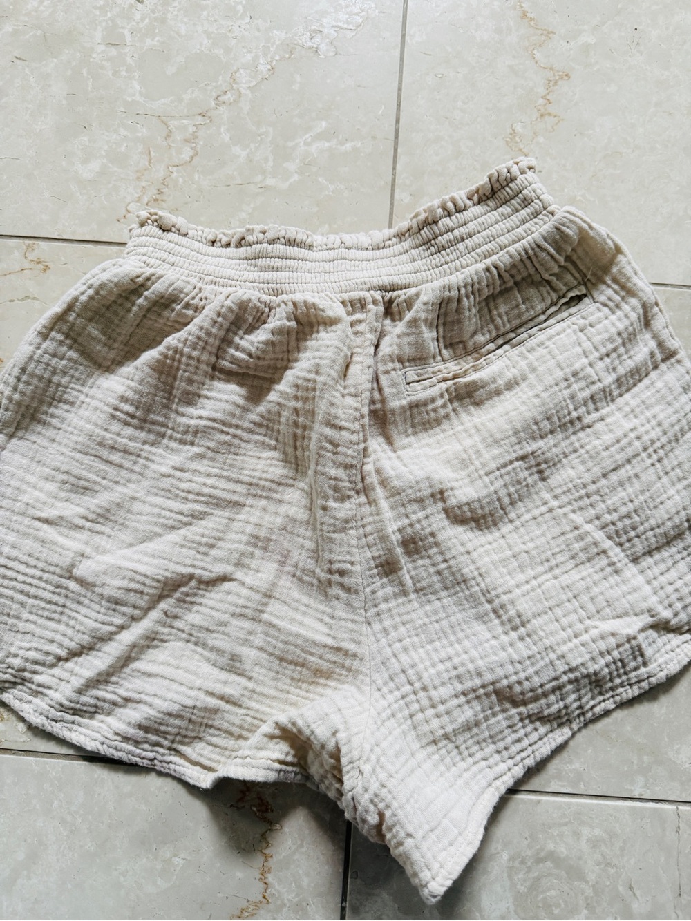 Aerie  Light Cream Women's Gauze Lounge Shorts